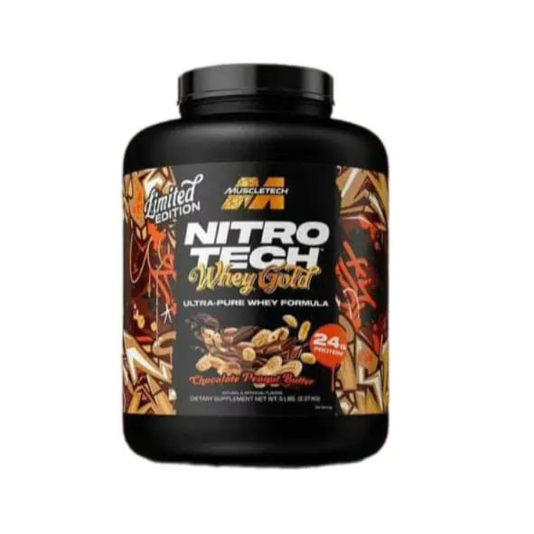 وی گلد ماسل تک کره بادام زمینی  (وزن 2.270 کیلوگرم) MuscleTech Nitro-Tech Whey Gold